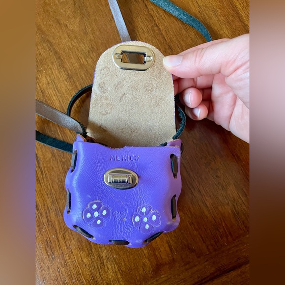 Mexican Leather Mini Bag, Handmade - Picture 6 of 7
